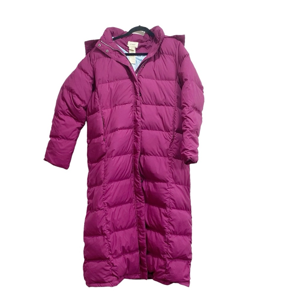 LL Bean Hooded Goose Down Quilted Puffer Parka Coat
